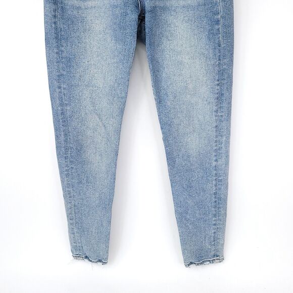 American Eagle Jeans Womens 00 Mom Stretch Distressed Light Mid Skinny Denim - Picture 7 of 9
